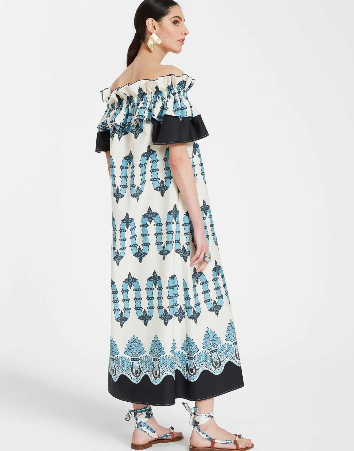Breakfast DressScirocco Placée Ivory in Summer Poplin