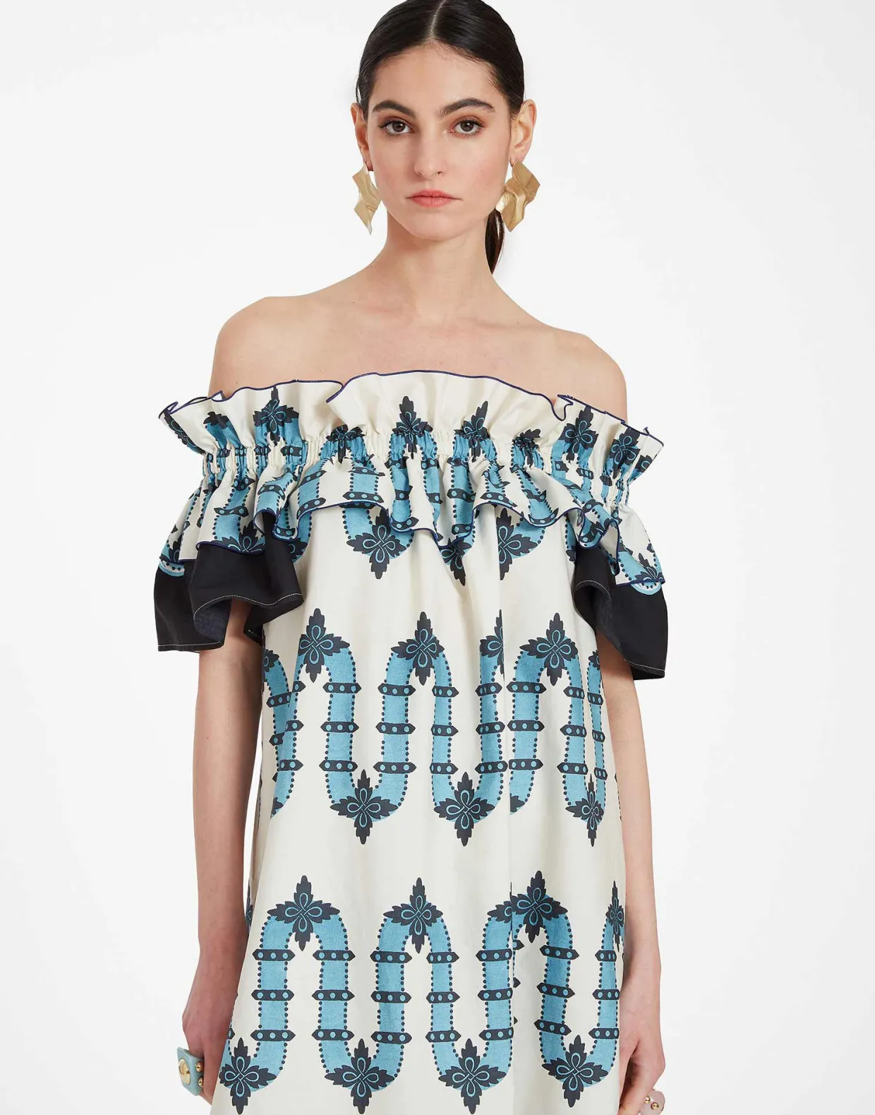 Breakfast DressScirocco Placée Ivory in Summer Poplin