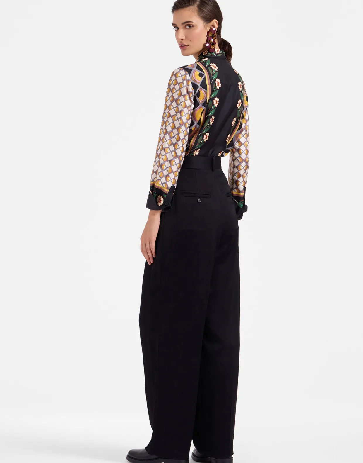Brooklyn PantsSolid Black in Sable Satin