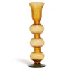 Bubble Candle StickSolid Amber in Murano Glass