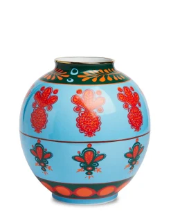 Bubble VasePineapple Azzurro in Porcelain