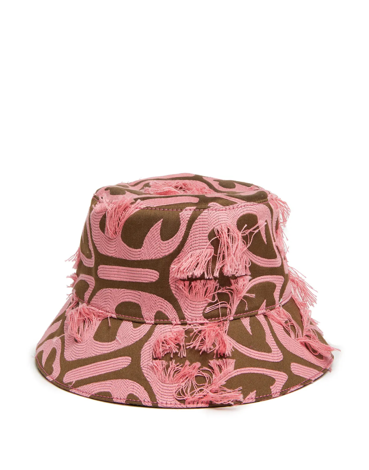 Bucket HatGrove Kaki/Pink in Jacquard