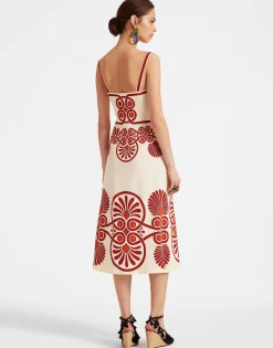 Buy Me A Martini DressMedallion Plac&eacute;e Cream in Envers Satin