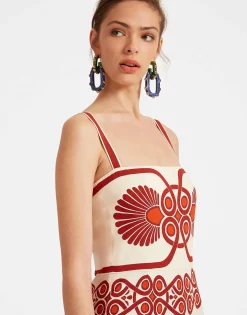 Buy Me A Martini DressMedallion Plac&eacute;e Cream in Envers Satin