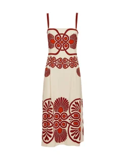 Buy Me A Martini DressMedallion Plac&eacute;e Cream in Envers Satin