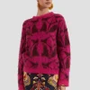 Camden JumperFuchsia & Bordeaux in Brushed Wool