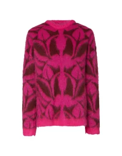 Camden JumperFuchsia & Bordeaux in Brushed Wool
