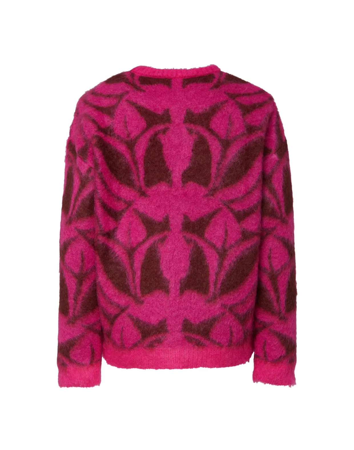 Camden JumperFuchsia & Bordeaux in Brushed Wool