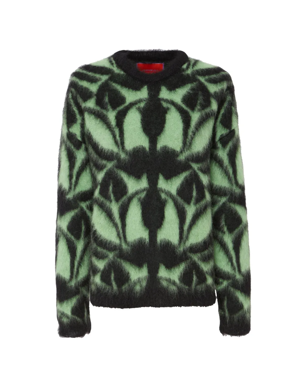 Camden JumperGreen & Black in Brushed Wool