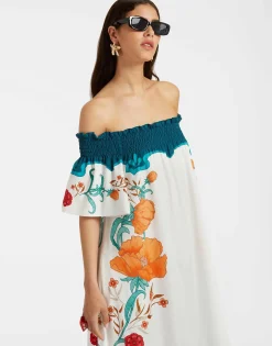 Capalbio DressMorpheus Plac&eacute;e Orange in Summer Poplin