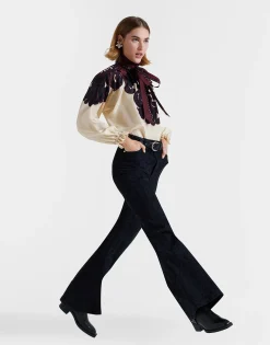 Cerere BlouseCorsini Plac&eacute;e Cream in Silk Voile