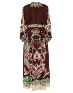 Cerere DressPortal Plac&eacute;e Brown in Silk Voile