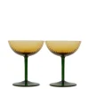 Champagne Coupe Set of 2Giallo in Glass