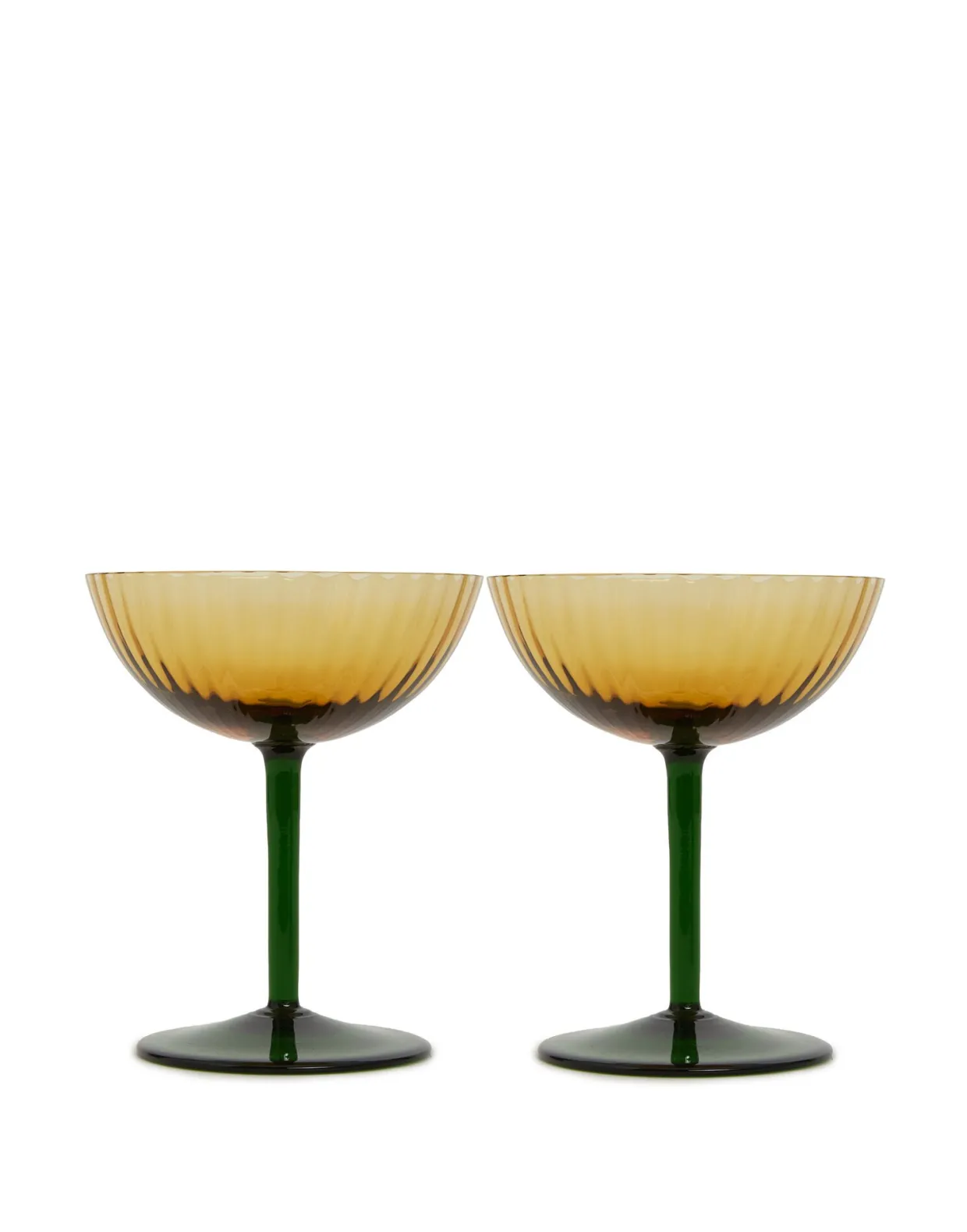 Champagne Coupe Set of 2Giallo in Glass