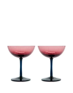 Champagne Coupe Set of 4Mixed in Glass