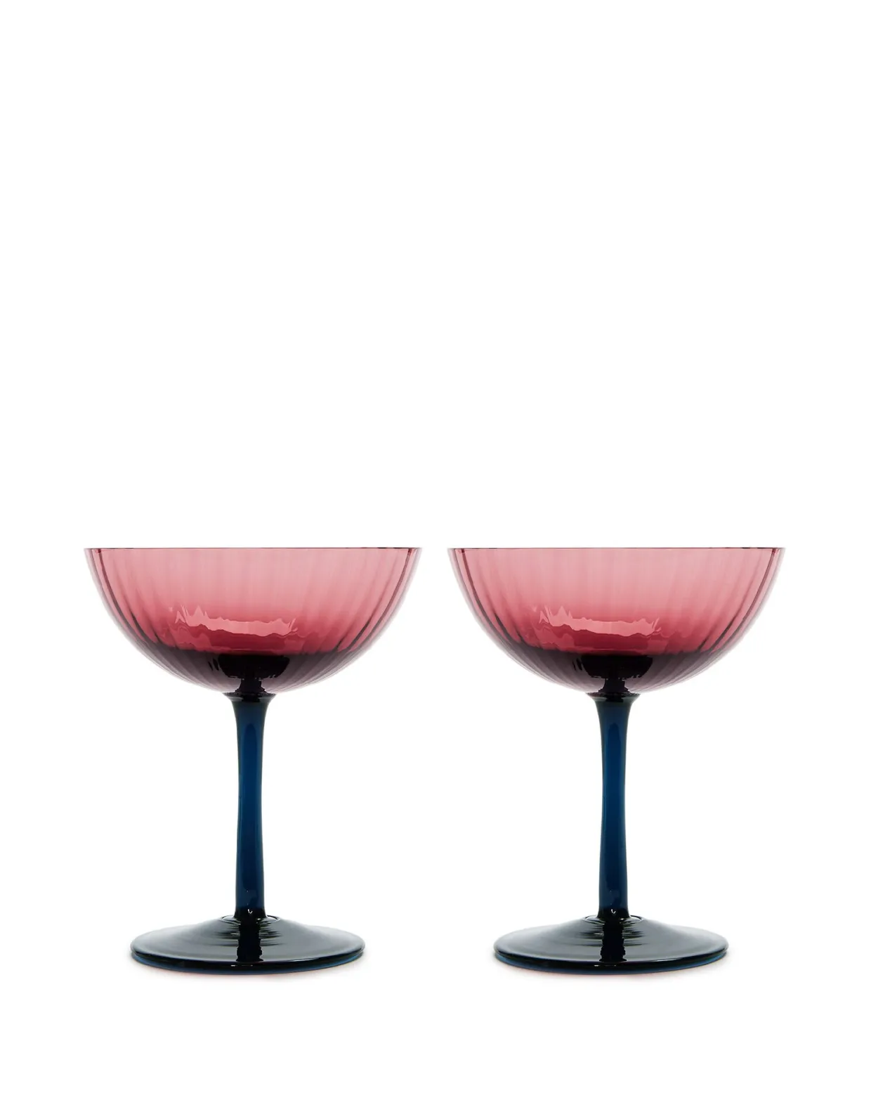 Champagne Coupe Set of 4Mixed in Glass