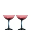 Champagne Coupe Set of 2Viola in Glass