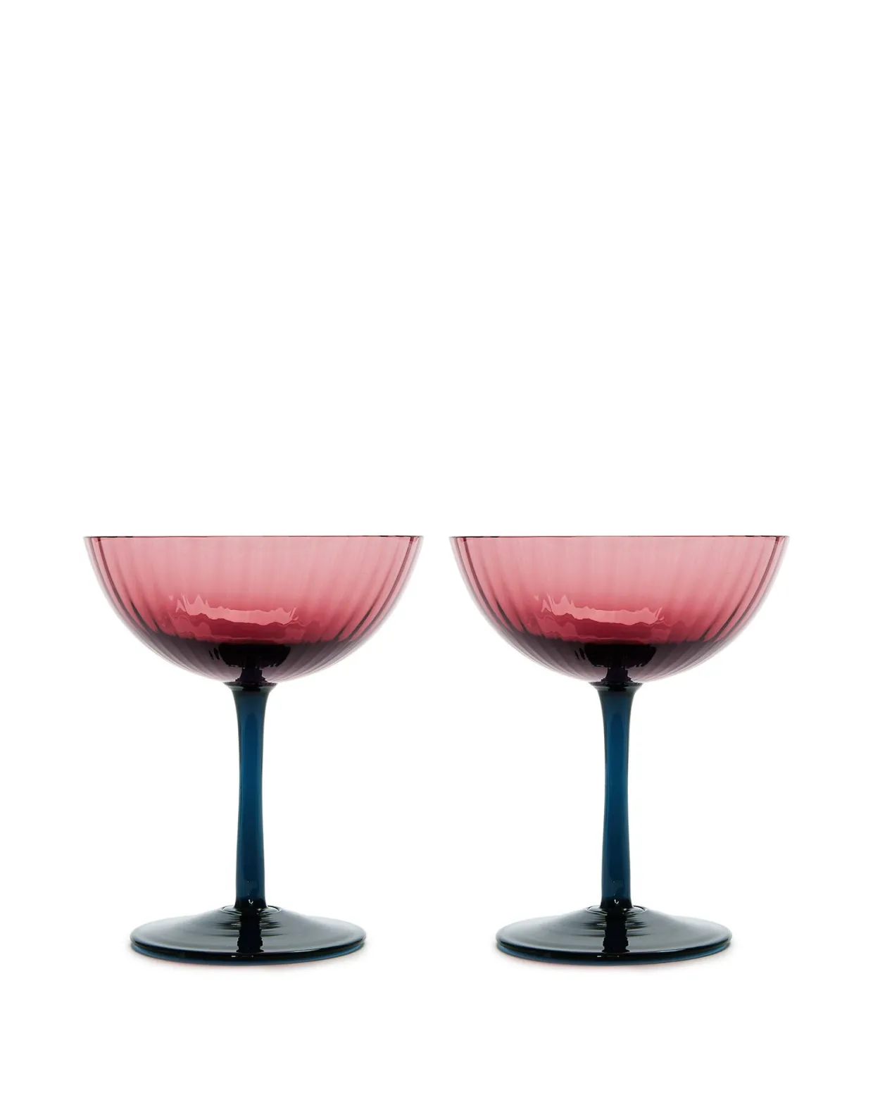 Champagne Coupe Set of 2Viola in Glass