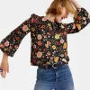 Charming TopBotticelli Black in Silk Twill