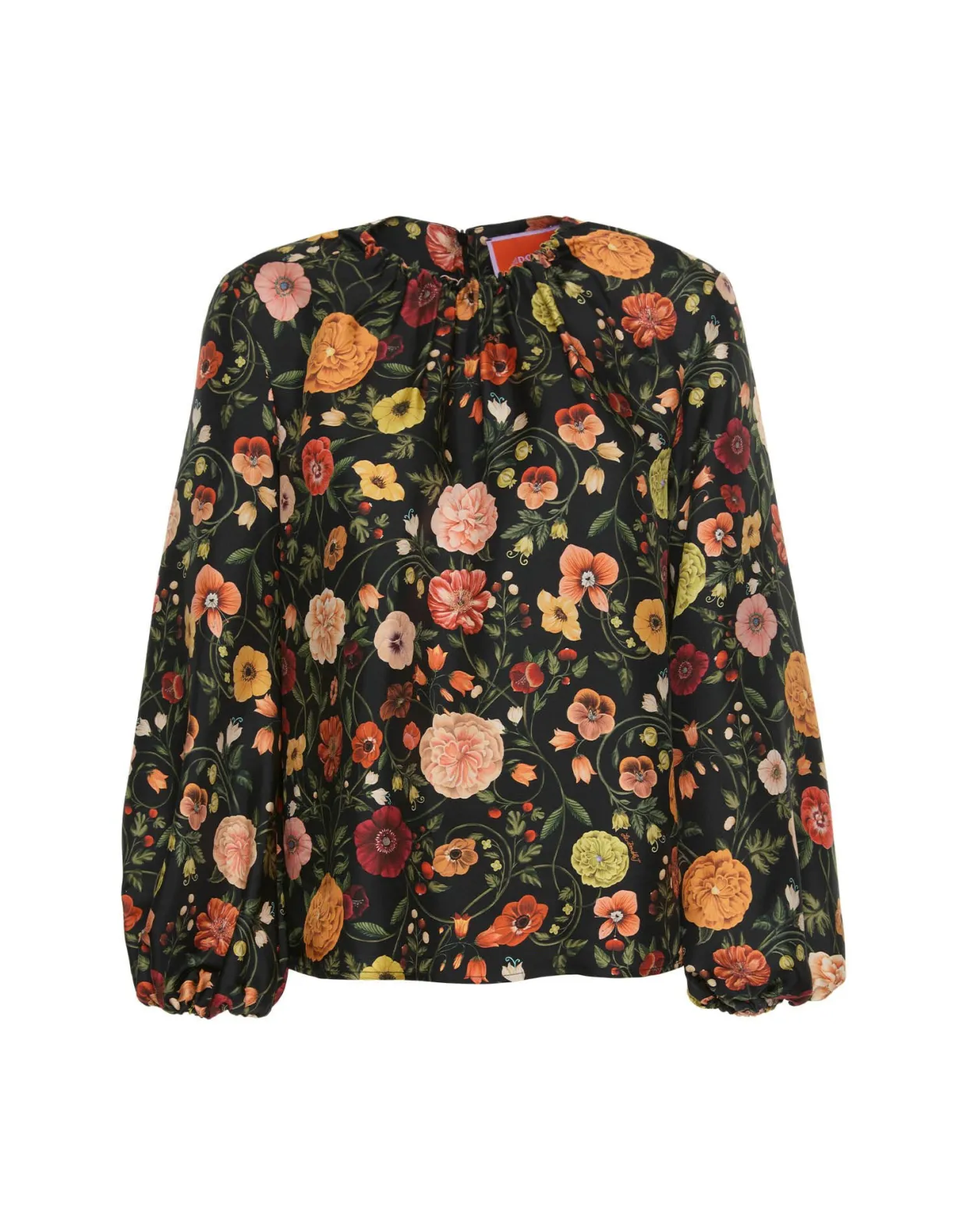 Charming TopBotticelli Black in Silk Twill