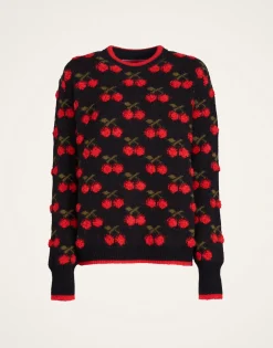 Cherry SweaterBlack / Red in Wool