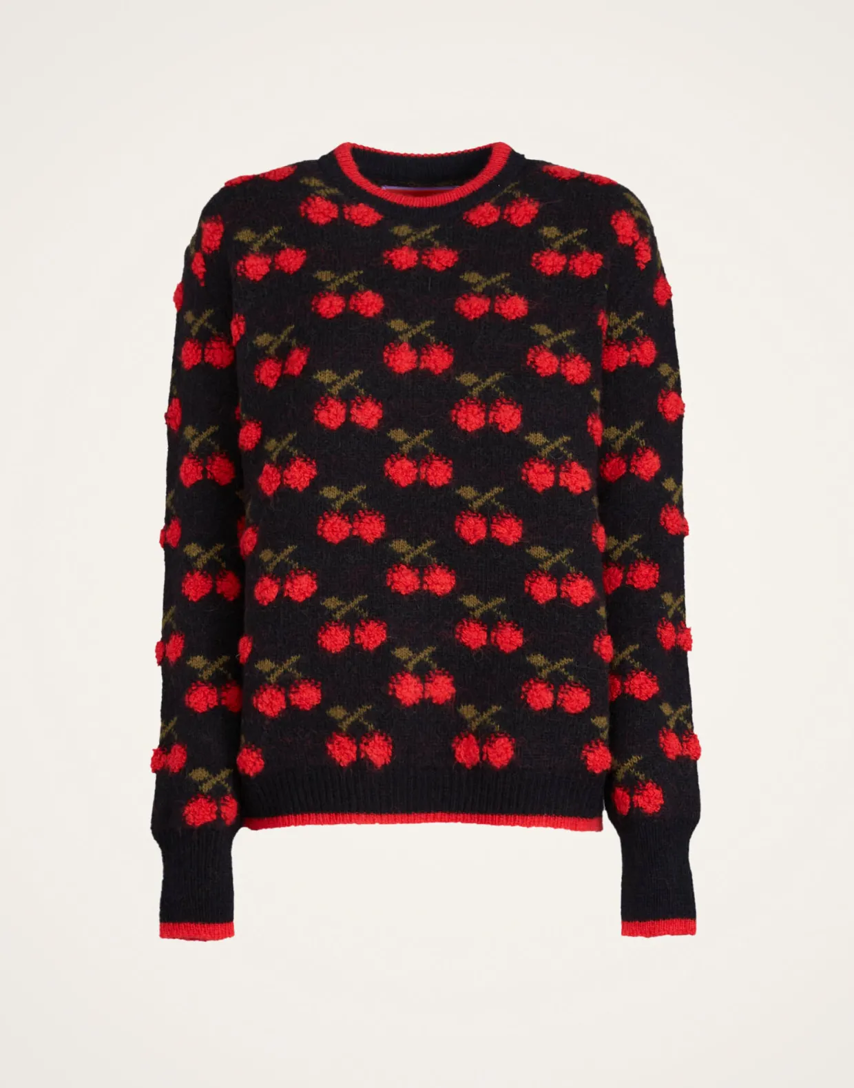 Cherry SweaterBlack / Red in Wool