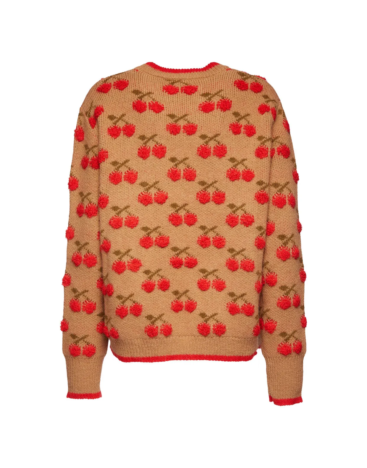 Cherry SweaterCamel/Red in Wool