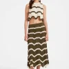 Chevron SkirtSolid Camouflage in Knit Chevron