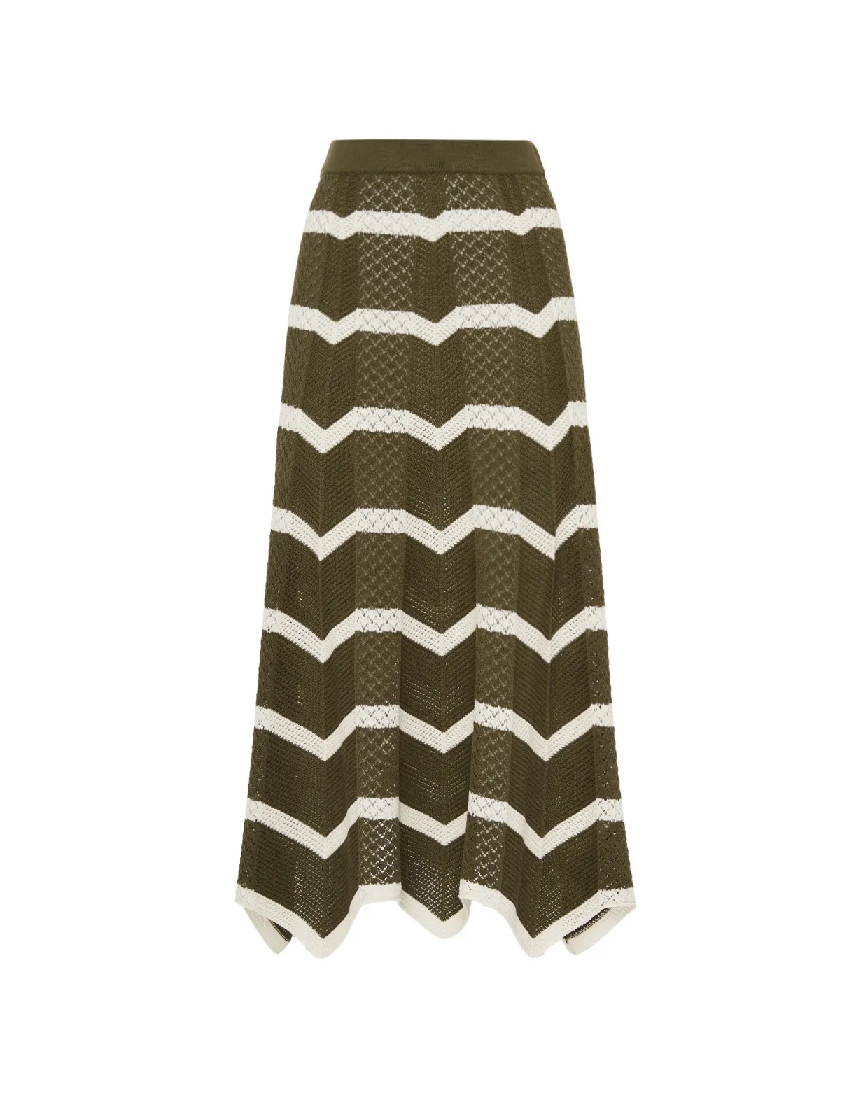 Chevron SkirtSolid Camouflage in Knit Chevron