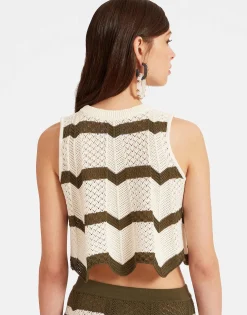 Chevron TopSolid Camouflage in Knit Chevron