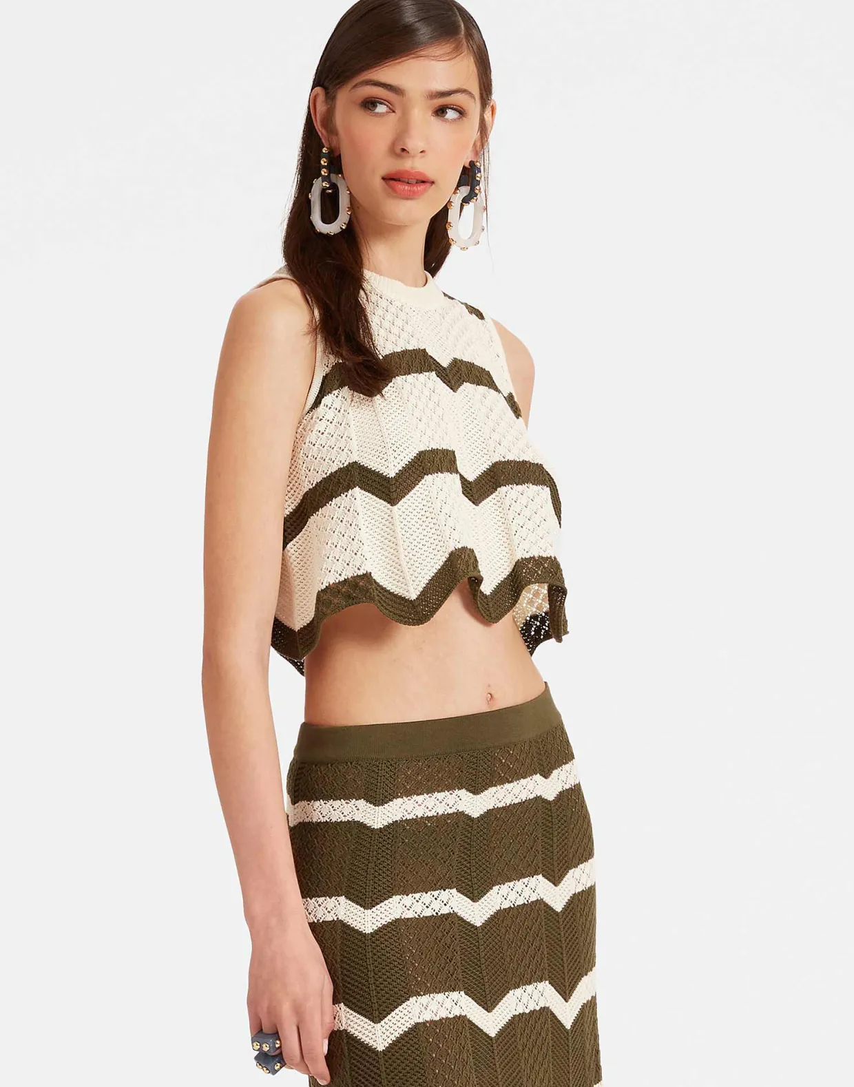 Chevron TopSolid Camouflage in Knit Chevron