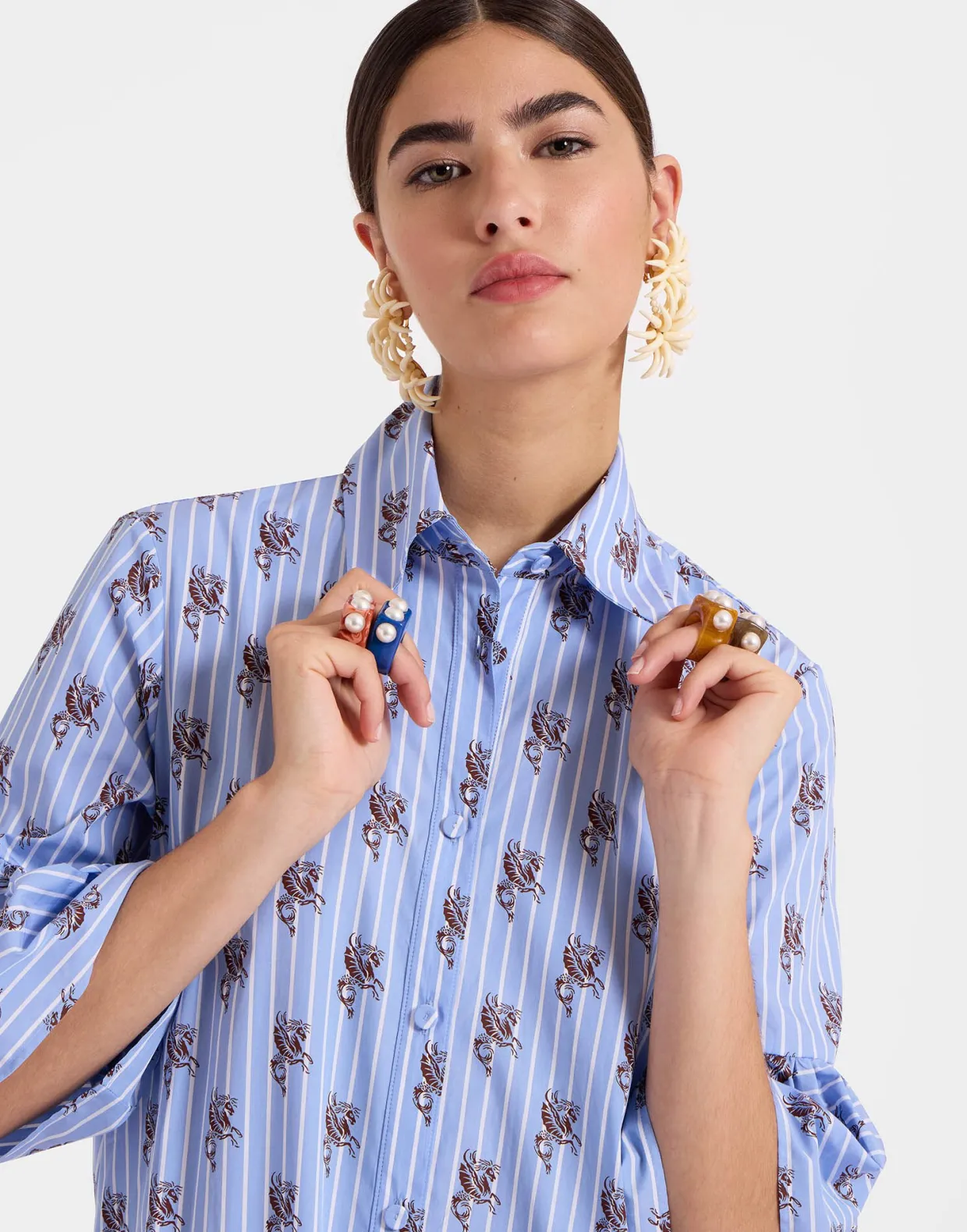 Choux DressGryphos Light Blue in Cotton Poplin