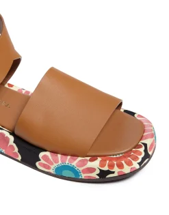 Chunky SandalsCrazy Daisy Black in Twill