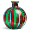 Ciccio Vase (Smooth)Arancio/Verde/Acquamare in Glass
