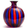 Ciccio Vase (Smooth)Blu/Rosso in Glass