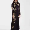 Clingy Swing DressBoboli Plac&eacute;e Black in Stretch Satin