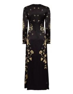 Clingy Swing DressBoboli Placée Black in Stretch Satin