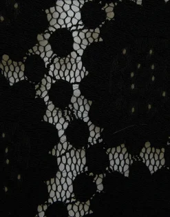 Clingy TopSolid Black in Stretch Lace