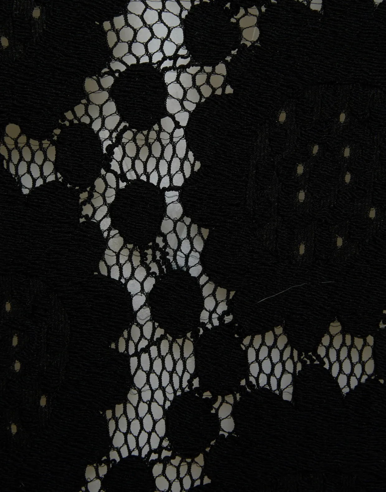 Clingy TopSolid Black in Stretch Lace