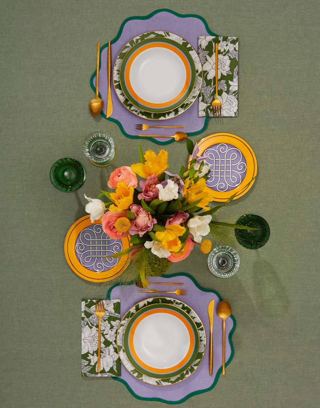 Cloud Placemat Set Of 2Rainbow Lilac in Linen