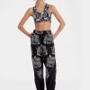 Court PantsCrazy Tigers Black & White in Nylon