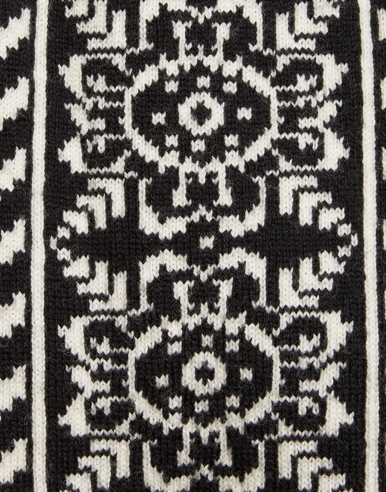 Cozy CardiganBlack / White in Merino Wool