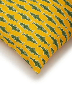 Cushion (45X45)Como Fish Yellow in Cotton Honan