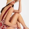 Daiquiri SuitDragonflower Mini Red in Lycra