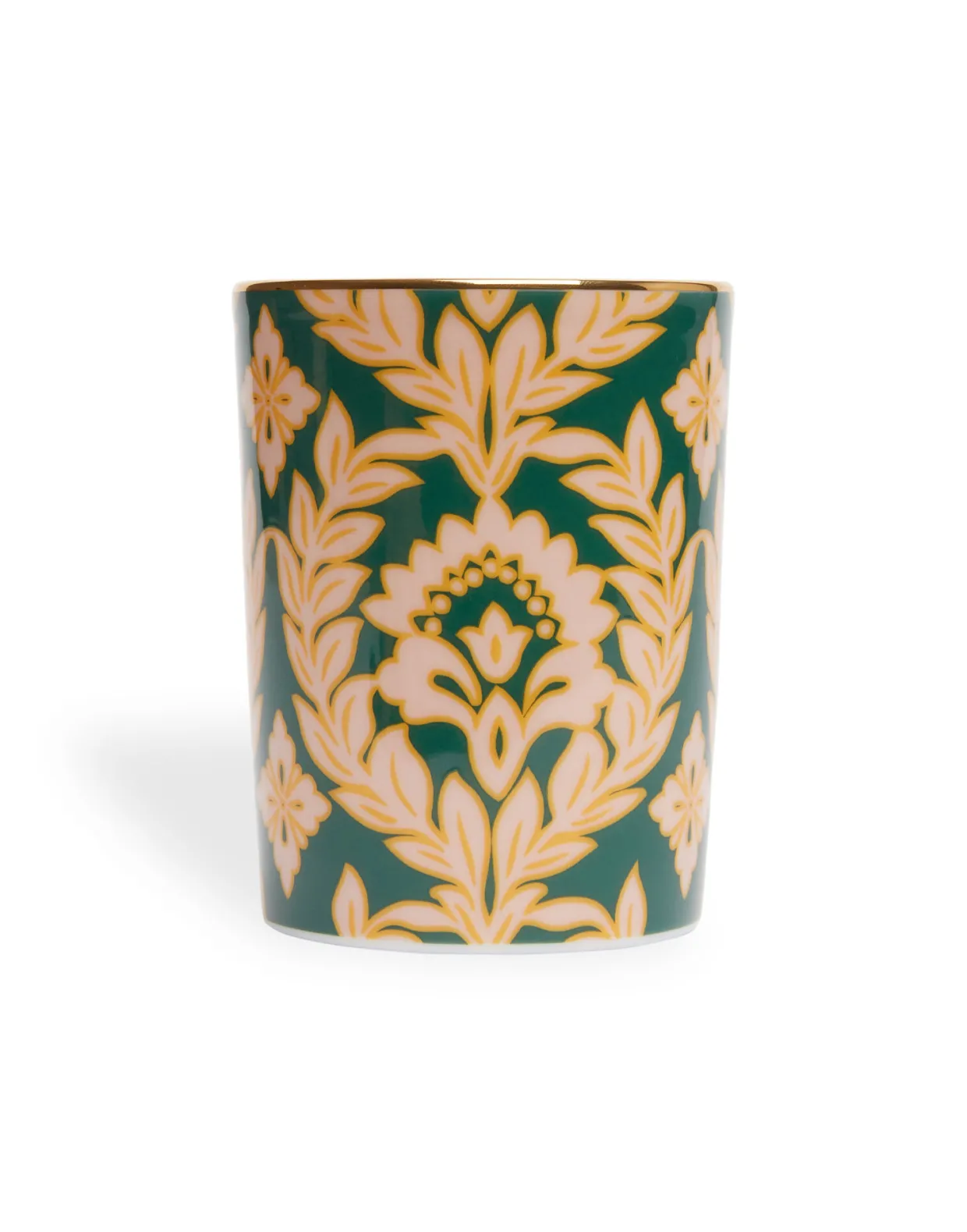 Decorative CupGreen Garland in Porcelain