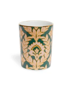 Decorative CupGreen Garland in Porcelain