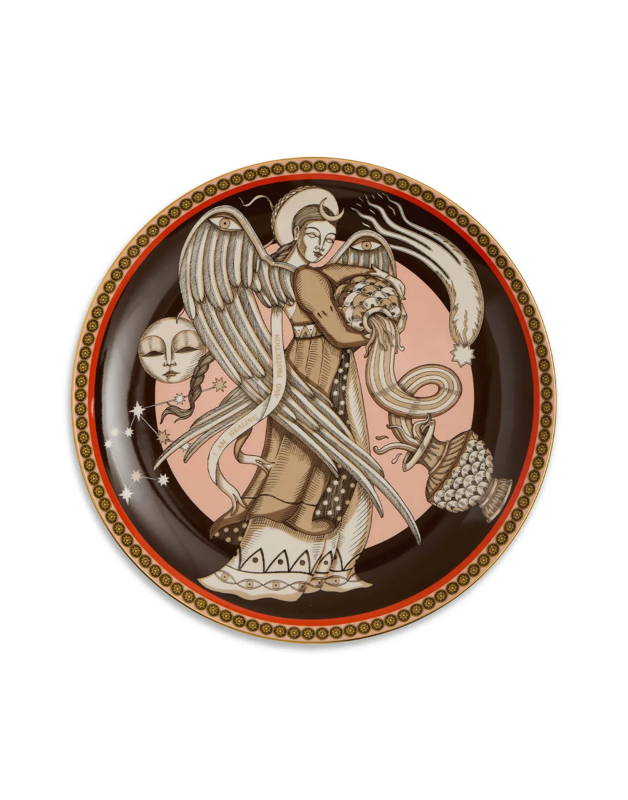 Decorative PlateThe Angel Brown in Porcelain