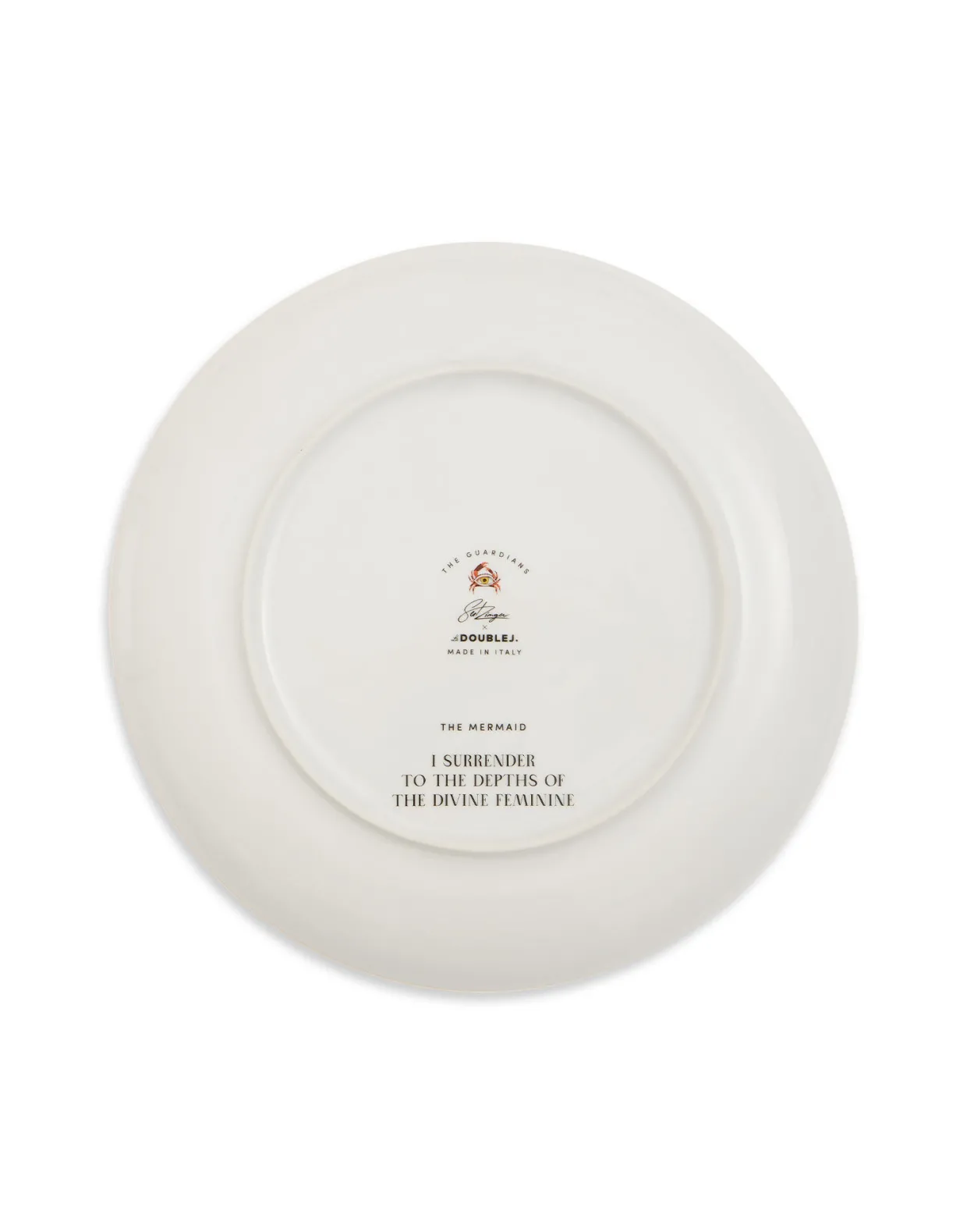 Decorative PlateThe Mermaid Bordeaux in Porcelain