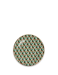 Dessert Plate Set of 2Cubi Verde in Porcelain