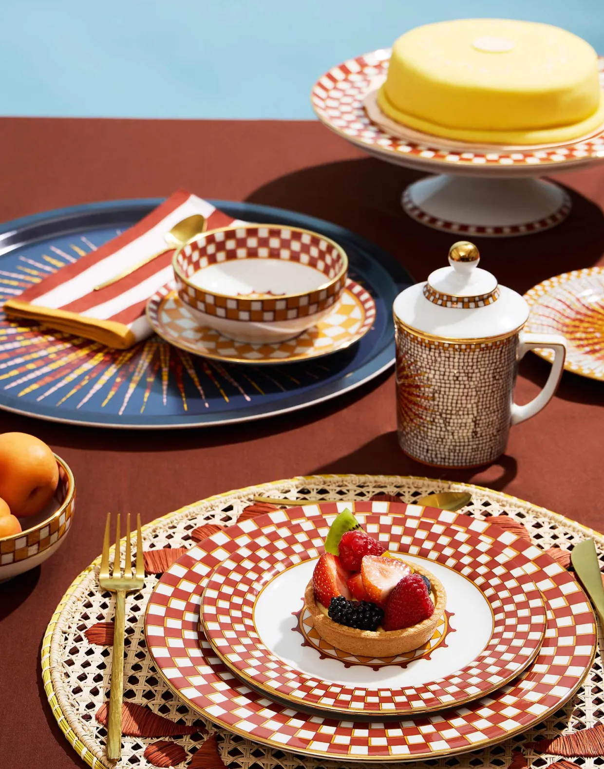Dessert Plates Set Of 2Apollo Brick in Porcelain